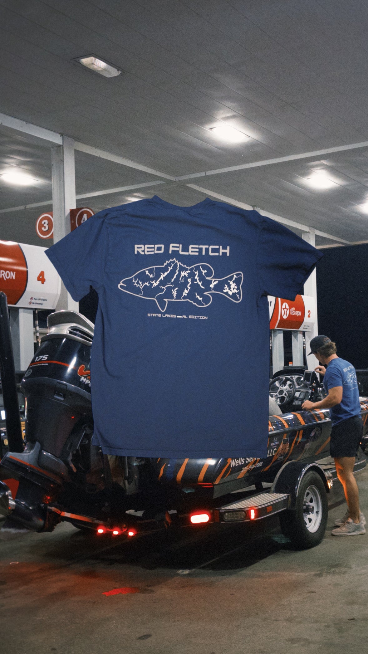 AL State Lakes Pocket Tee - Deep Blue