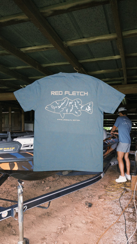 AL State Lakes Pocket Tee - Sky Blue