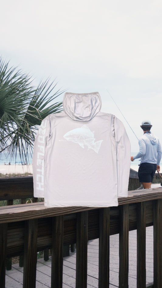 SBT Performance Hoodie - Redfish - Silver/Teal