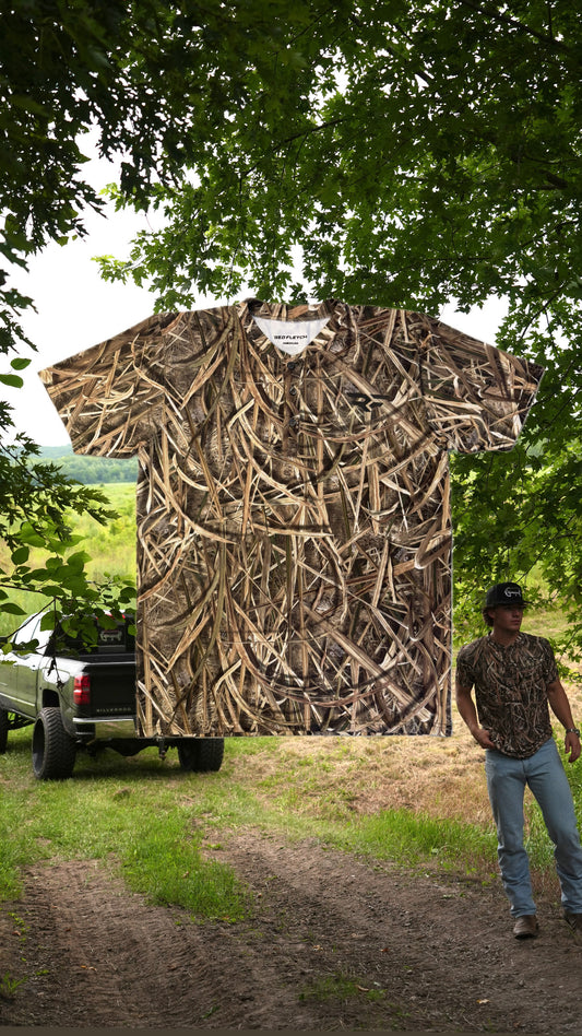 Field Flex Henley - Mossy Oak Shadowgrass