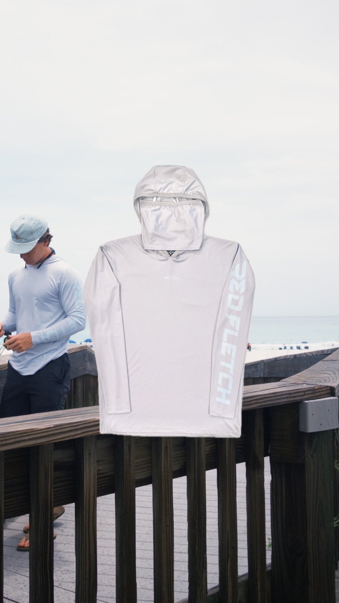 SBT Performance Hoodie - Redfish - Silver/Teal