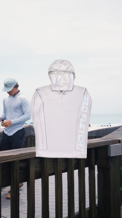 SBT Performance Hoodie - Redfish - Silver/Teal