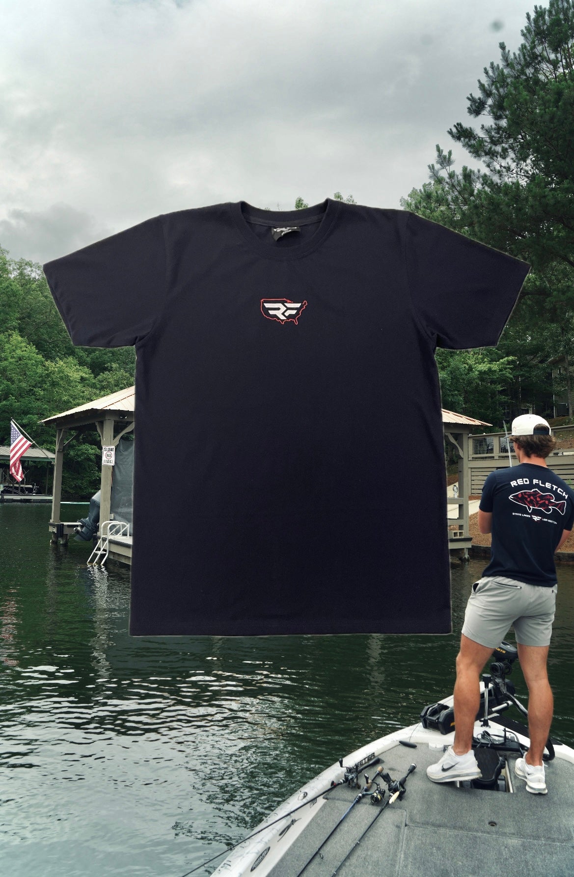 State Lakes Shirt - USA - Navy V2