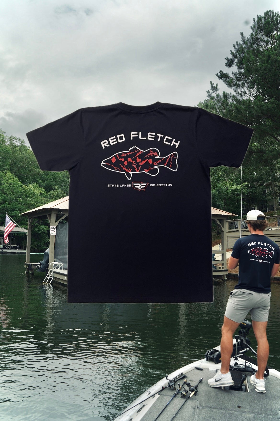State Lakes Shirt - USA - Navy V2